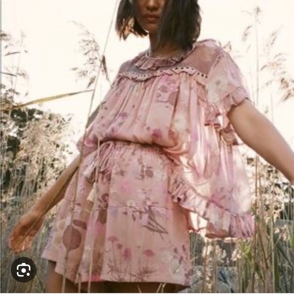 SPELL wild blossom drawstring shorts - Picture 2 of 9